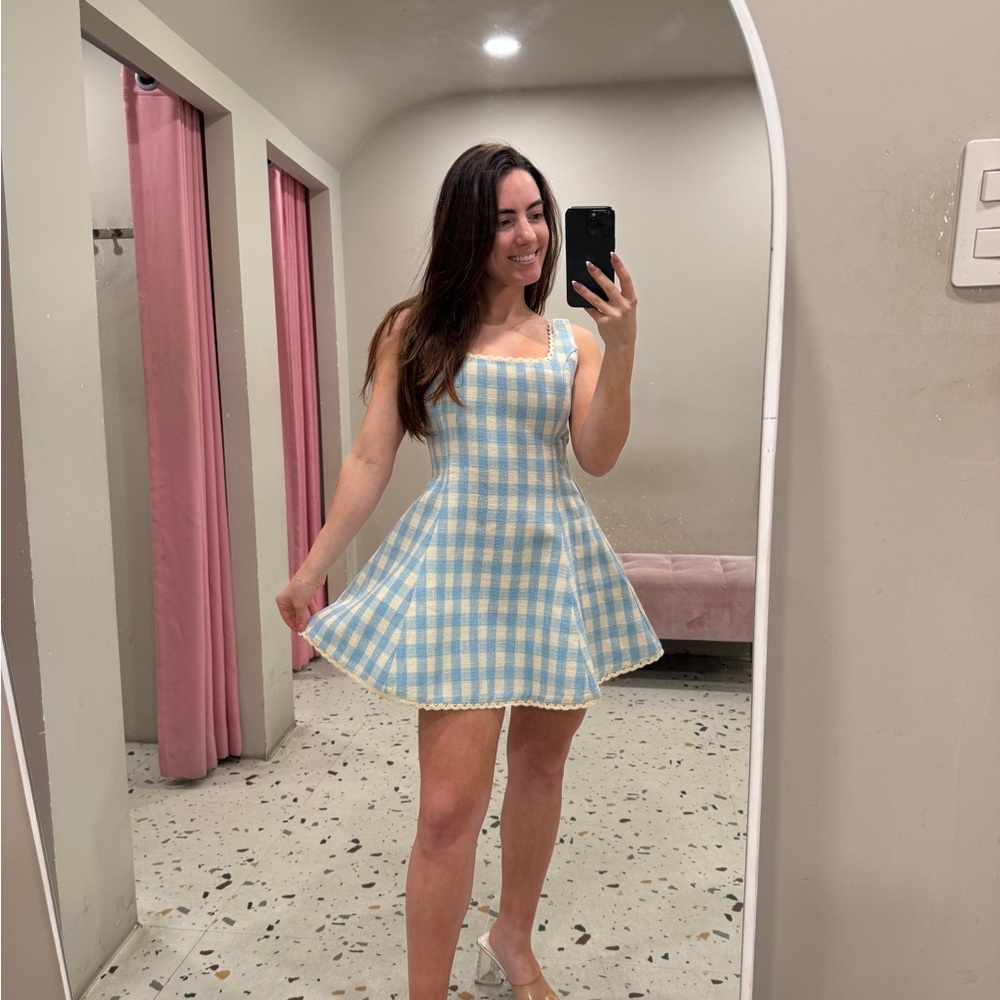 Blue Gingham Women's Dress